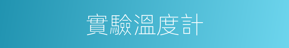 實驗溫度計的同義詞