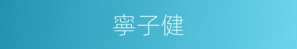 寧子健的同義詞