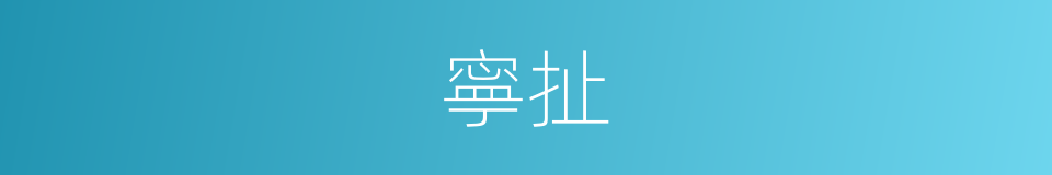 寧扯的同義詞