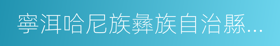 寧洱哈尼族彝族自治縣人民法院的同義詞