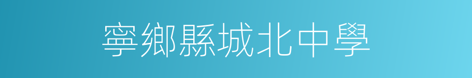 寧鄉縣城北中學的同義詞
