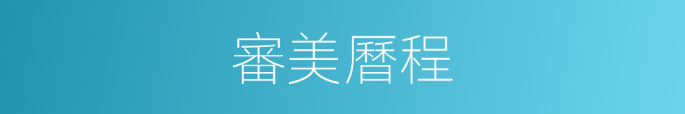 審美曆程的同義詞
