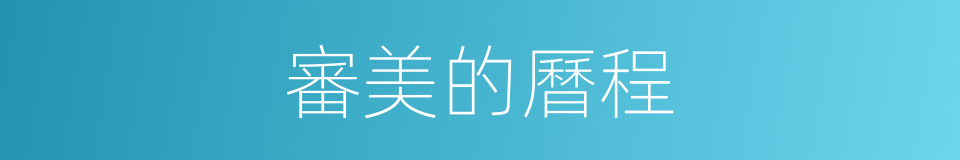 審美的曆程的同義詞