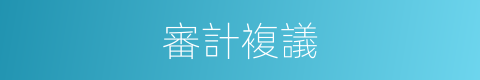 審計複議的同義詞