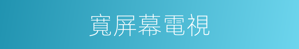 寬屏幕電視的同義詞
