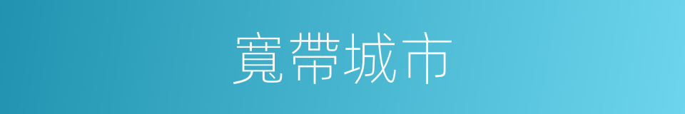 寬帶城市的同義詞