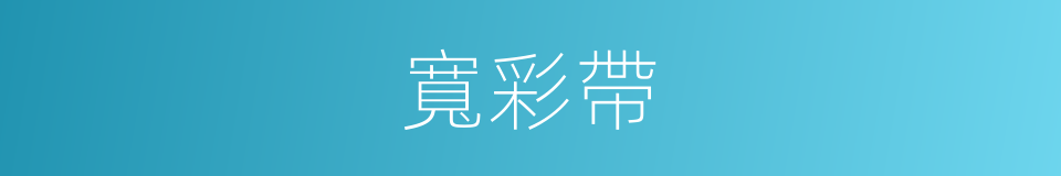 寬彩帶的同義詞