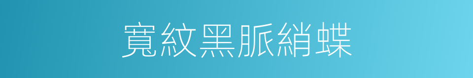 寬紋黑脈綃蝶的同義詞