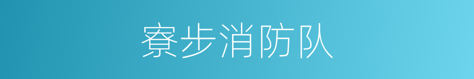 寮步消防队的同义词