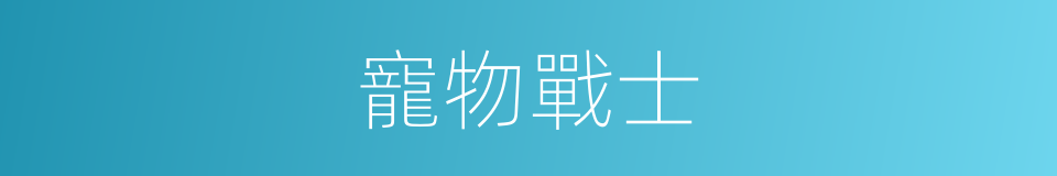 寵物戰士的同義詞