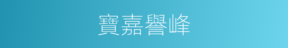 寶嘉譽峰的同義詞