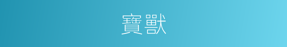 寶獸的意思