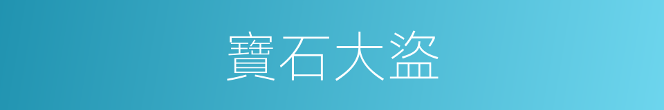 寶石大盜的同義詞