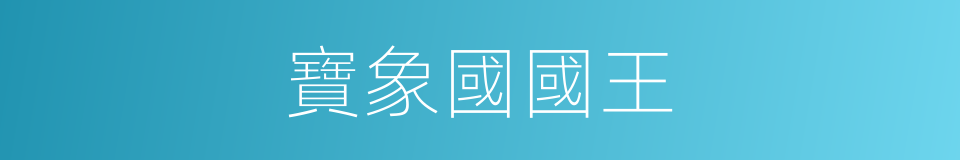 寶象國國王的同義詞