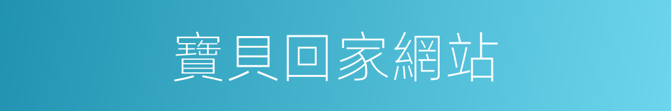 寶貝回家網站的同義詞