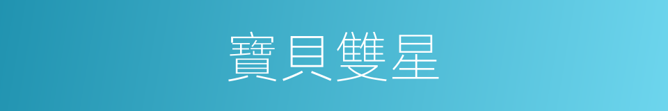 寶貝雙星的同義詞