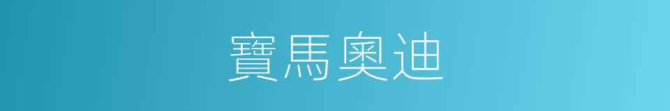 寶馬奧迪的同義詞