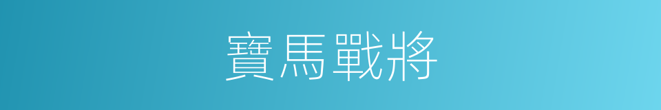 寶馬戰將的同義詞