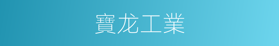 寶龙工業的同義詞