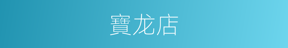 寶龙店的同義詞