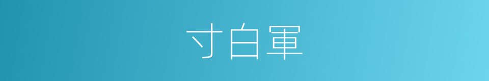 寸白軍的意思