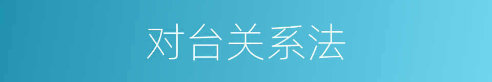 对台关系法的同义词