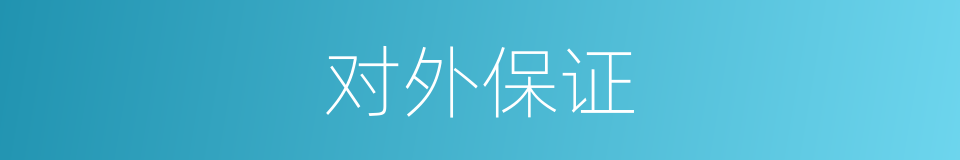 对外保证的同义词