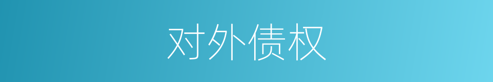 对外债权的同义词