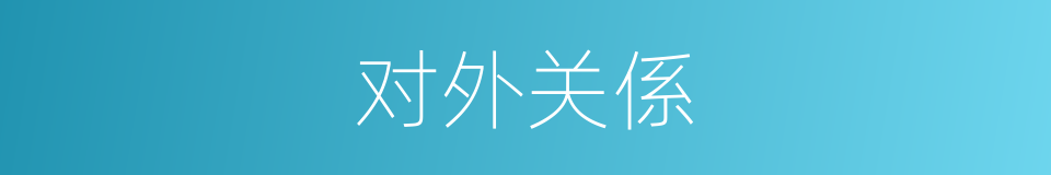 对外关係的同义词