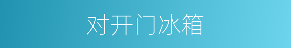 对开门冰箱的同义词