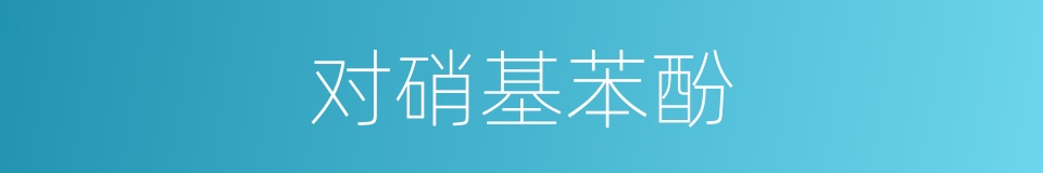 对硝基苯酚的同义词
