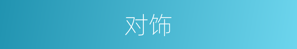 对饰的同义词