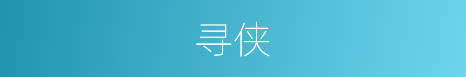 寻侠的同义词