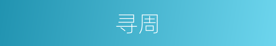 寻周的同义词