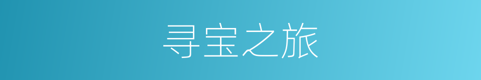 寻宝之旅的同义词