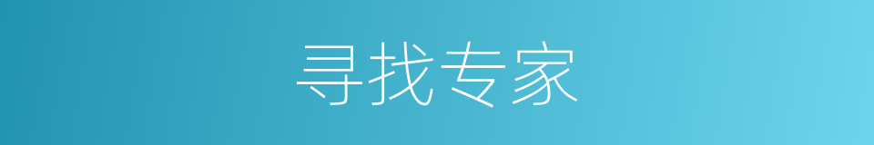 寻找专家的同义词