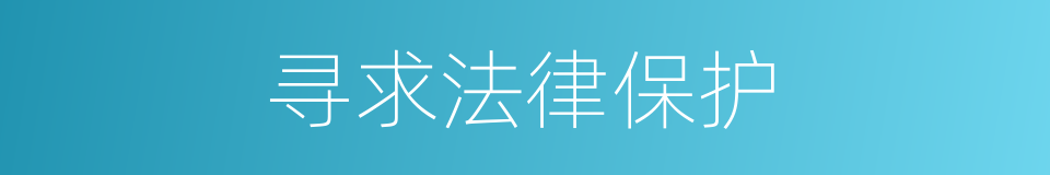 寻求法律保护的同义词