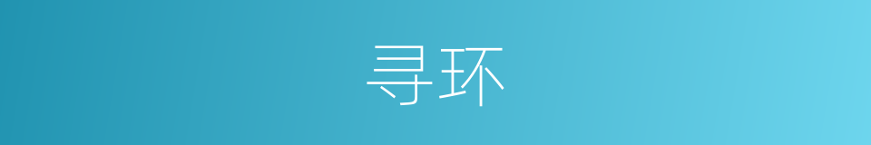 寻环的意思