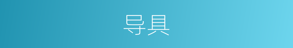 导具的同义词