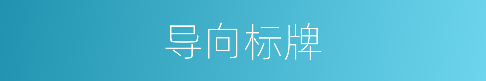 导向标牌的同义词