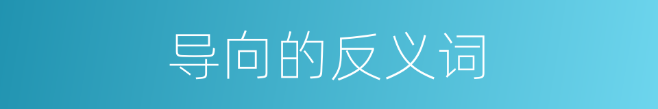导向的反义词的同义词