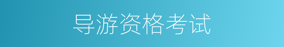 导游资格考试的同义词