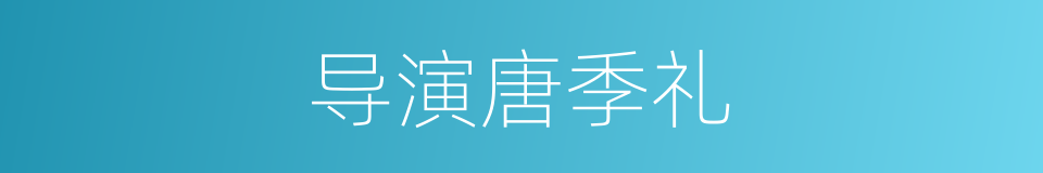 导演唐季礼的同义词