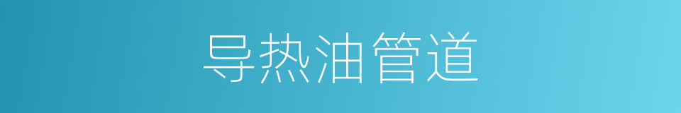 导热油管道的同义词