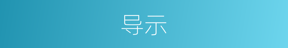 导示的意思