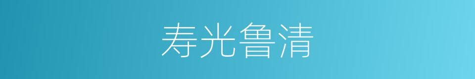 寿光鲁清的同义词