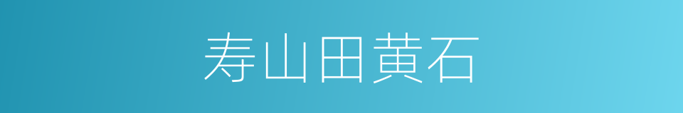 寿山田黄石的同义词