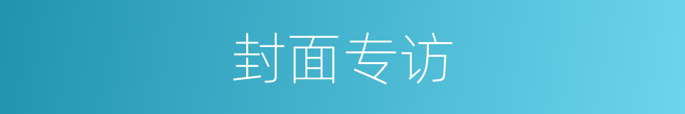 封面专访的同义词