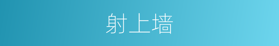 射上墙的同义词