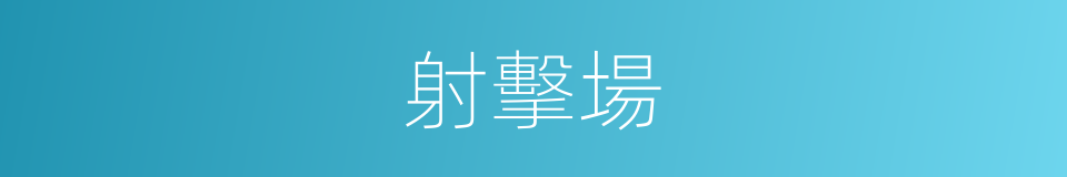 射擊場的意思